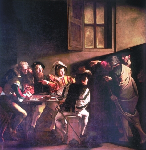 卡拉瓦乔油画作品《圣马太蒙召》