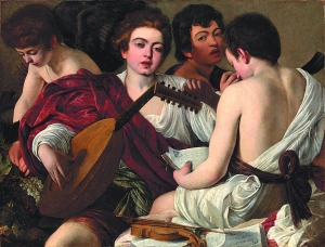 卡拉瓦乔油画作品《音乐家》