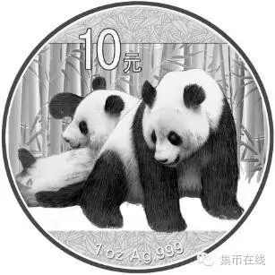 2010熊猫金银币设计。