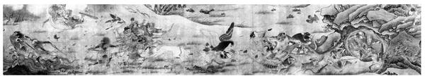 北京故宫收藏的《二郎神搜山图》（局部）