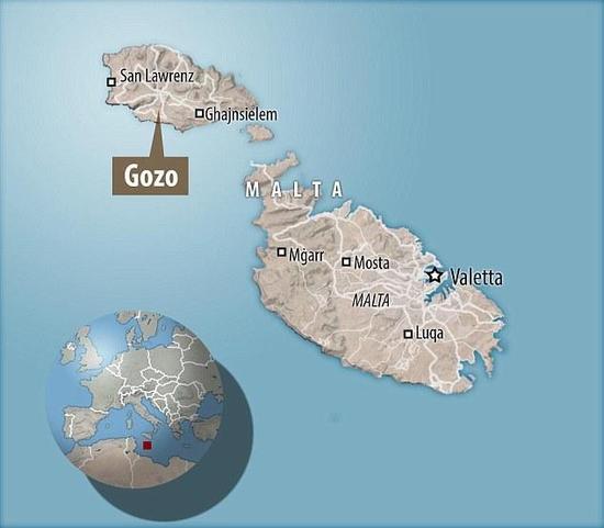 沉船发现地——戈佐岛。