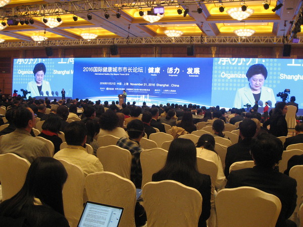 二、国务院副总理刘延东出席第九届全球健康大会，并在市长论坛上发言。人民政协网记者 张春莉 摄影