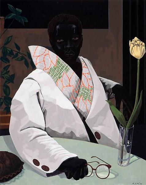 　　《一位策展人的肖像（Portrait of a Curator ）》，聚氯乙烯板上丙烯，2009年。 图片来源：大都会布劳耶分馆官网
