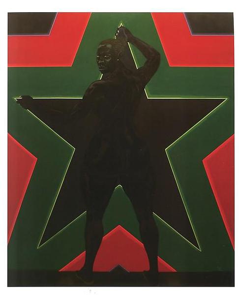 《黑色星星之二（Black Star 2）》，PVC板上丙烯，2012年。图片来源：大都会布劳耶分馆官网