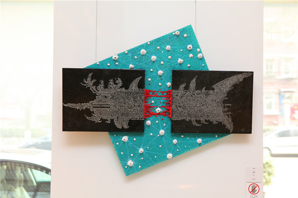 薛征，海神，综合材料，90×70cm，2015