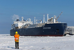 俄罗斯庆祝世界首艘ARC7冰级液化气运输船入港