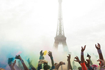巴黎举行彩色跑活动