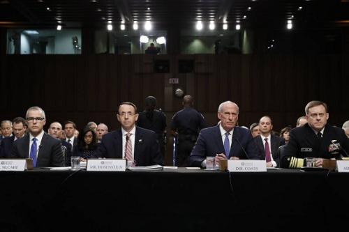 7日，美国情报部门和司法部四位高级官员出席国会参议院情报委员会听证会。