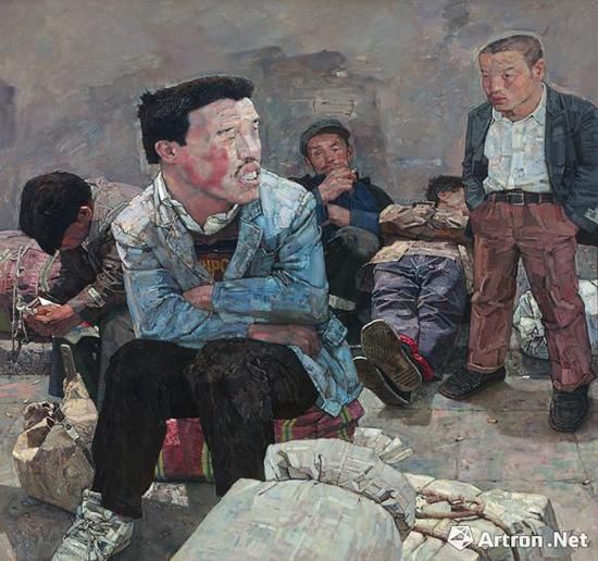 　　忻东旺   明天，多云转晴 布面 油画 150×160.5cm 1996年作 成交价：425.5万元