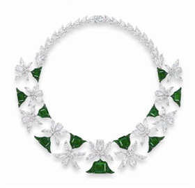 哥伦比亚天然祖母绿及钻石“Palmette”项链，香港佳士得拍品，成交价4121万元