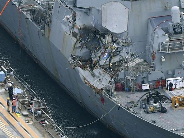 美国军方：驱逐舰“菲茨杰拉德”号撞货轮，系自身过失所致