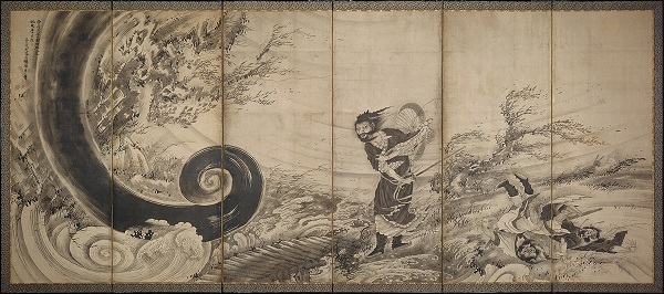 《风仙图屏风》江户时代（1764年）曾我萧白