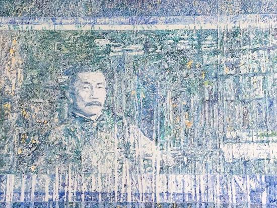 余旭鸿 夜光——鲁迅 130cm×110cm 油画 2011年