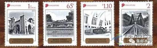 ▲ 2013年《新加坡老火车站》邮票