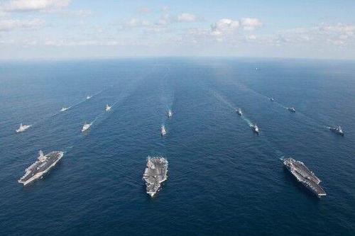 3艘美军航母已结束军演驶离朝鲜半岛周边海域