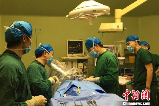 国产骨科手术机器人“天玑”3日在安徽医科大学第一附属医院完成“首秀”。　张强 摄