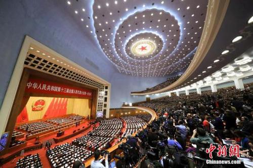 3月5日，十三届全国人大一次会议在北京开幕。<a target='_blank' href='http://www.chinanews.com/'>中新社</a>记者 杜洋 摄
