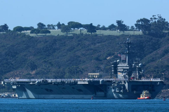 美海军宣布第九航母打击大队今日进入南海海域