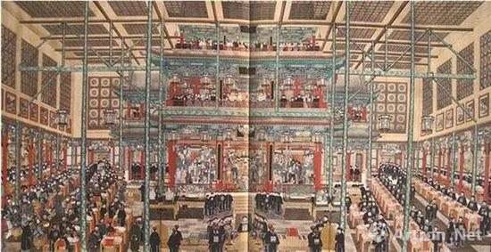 佚名 庆寿图 绢本设色 　　纵126厘米 横247厘米 中央美术学院藏