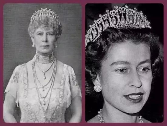 玛丽王后与伊丽莎白二世都曾佩戴The Cambridge Lover‘s Knot冠冕