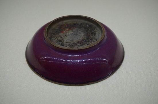 宣德时期 钧窑玫瑰紫釉盘