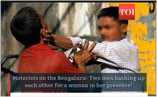 印度两男子为女子高速上打架 女子却和另一人私奔