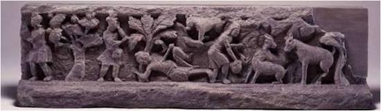 犍陀罗地区的睒子本生石刻（2-3世纪）