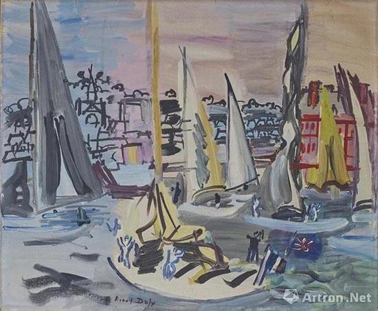 拍品编号165 劳尔·杜菲 （1877-1953） 《多维尔的帆船赛》