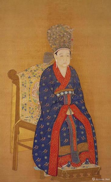 《宋宁宗后坐像》 絹本设色  轴 160.3x112.8公分，现藏台北故宫博物院