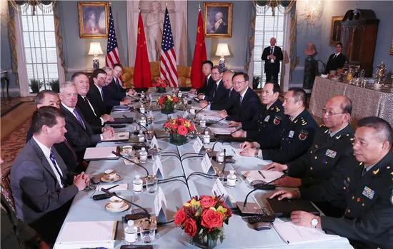 中美外交安全对话：中方敦促美停止损害中国主权