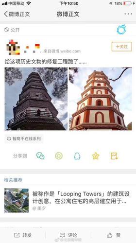 广东双塔修缮被吐槽 公园:这是复原 专家把过关