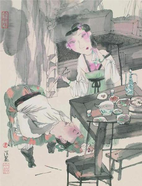▲《马小娟画金瓶梅百图》，上海人民美术出版社