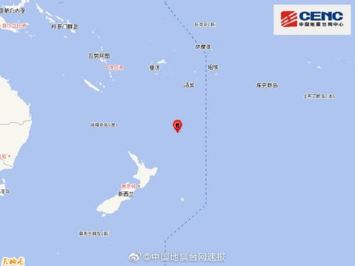 新西兰克马德克群岛海域发生6.2级地震。