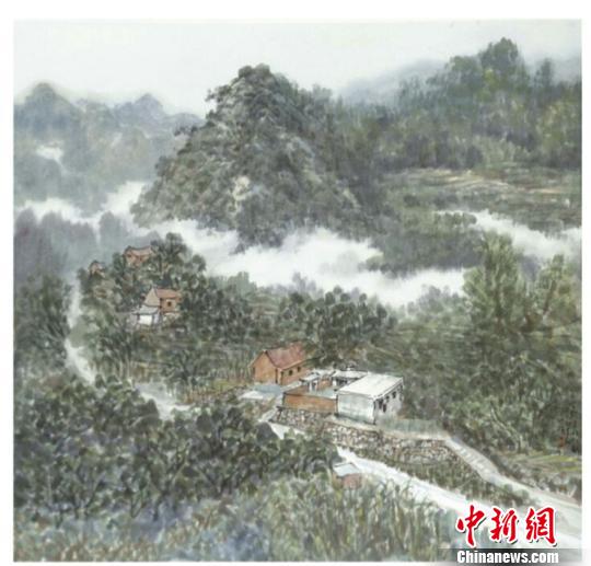 中国美术家协会副主席李翔在兴隆写生作品 张桂芹 摄