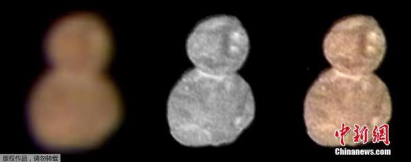 当地时间1月2日，美国国家航空航天局公布“新视野号”探测器拍摄的位于太阳系边缘的“天涯海角”(Ultima Thule)天体图片。