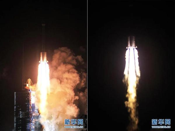 ▲2016年8月6日，我国在西昌卫星发射中心用长征三号乙运载火箭成功将天通一号01星发射升空，这是我国卫星移动通信系统首发星。（新华社发 杜财 摄）