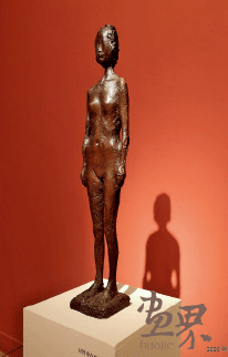 双臂垂在两侧的裸女（铜雕）103x20x16cm-熊秉明