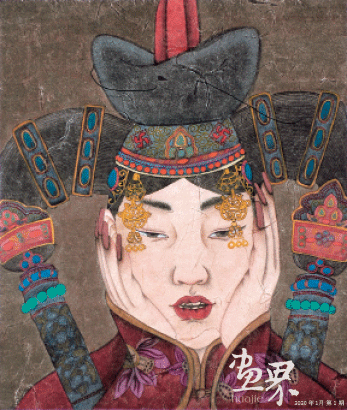 蒙古妇女系列1-45x55cm-苏茹娅