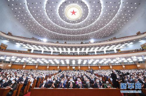 7 5月21日，中国人民政治协商会议第十三届全国委员会第三次会议在北京人民大会堂开幕。 新华社记者 燕雁 摄