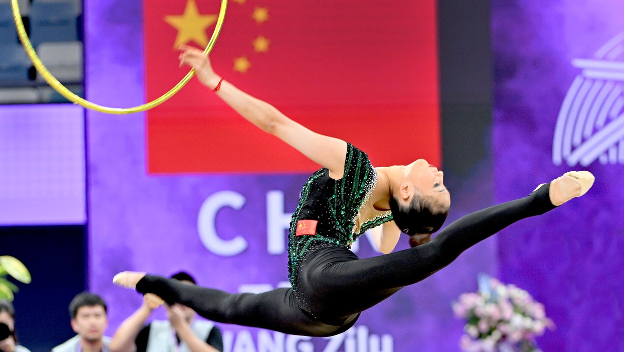 【高清组图】艺术体操首金诞生  中国队获得季军