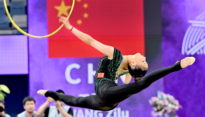 艺术体操首金诞生  中国队获得季军
