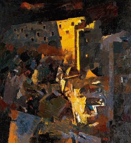 夕-照（油画）200×180cm-2004年-闫振铎-北京画院藏